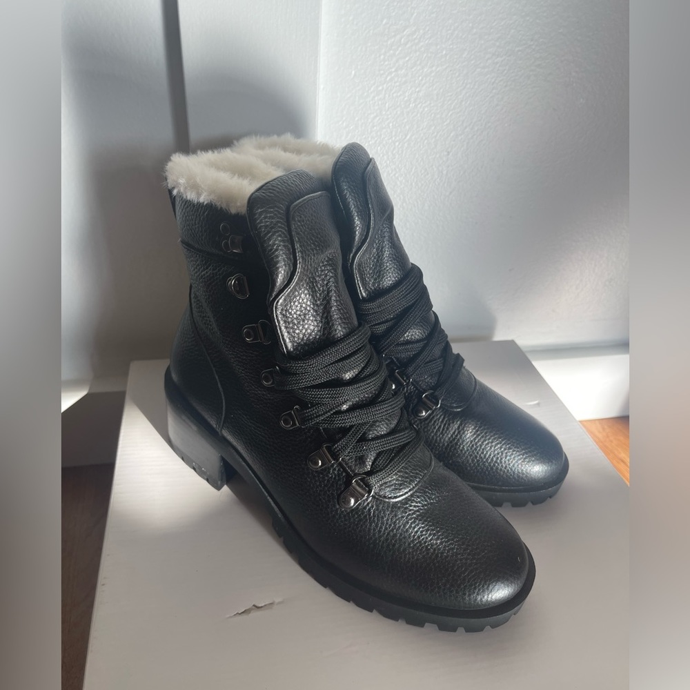 Caslon Tatum Faux Fur Lined Lug Bootie (Women)